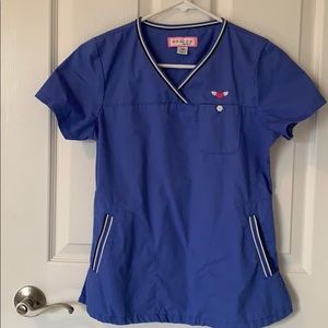 Koi Scrub Blue Top and Navy Bottom